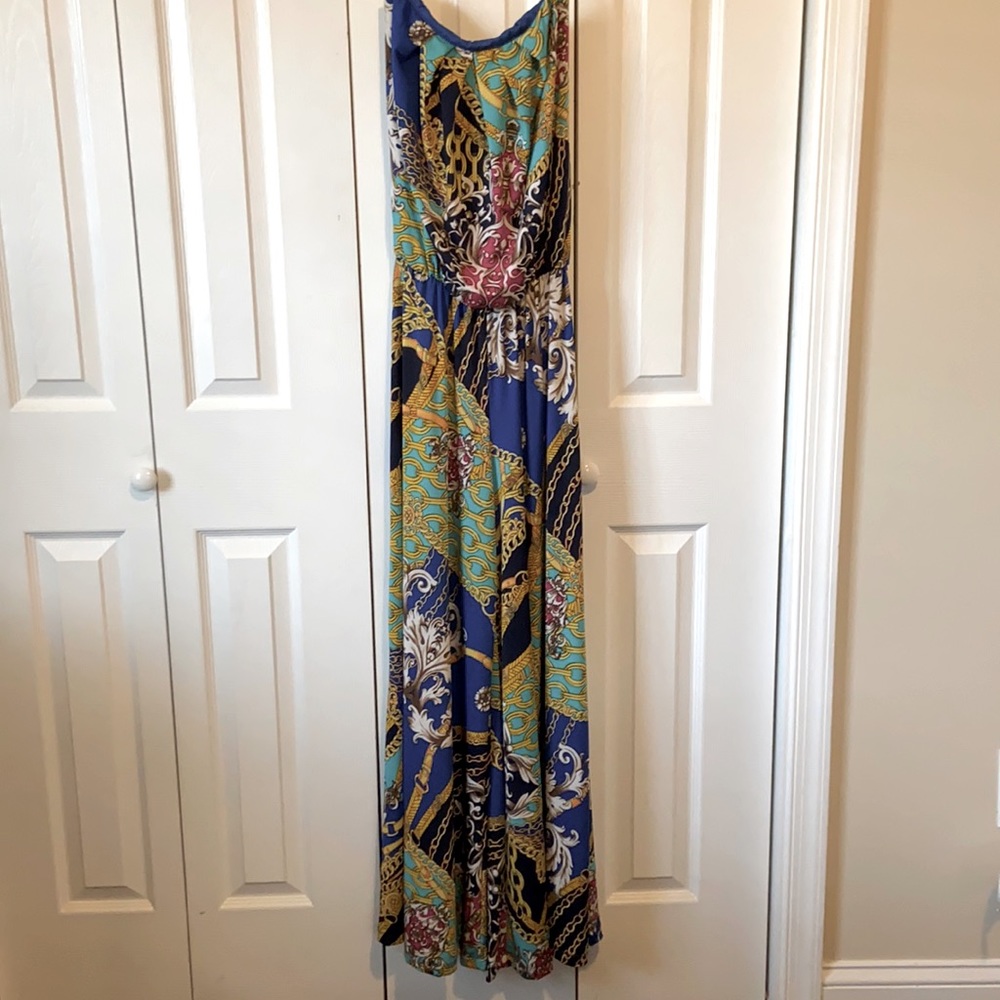 Strapless Multi Colored Jumpsuit